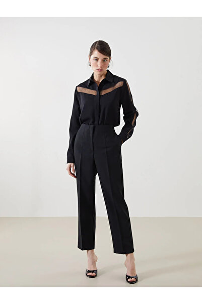 LC Waikiki Black Elastic Waist Women's Trousers