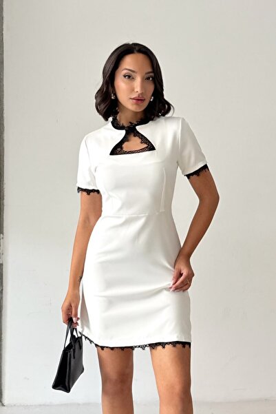 Cistern İstanbul Women's Lace Low-Cut Summer Dress