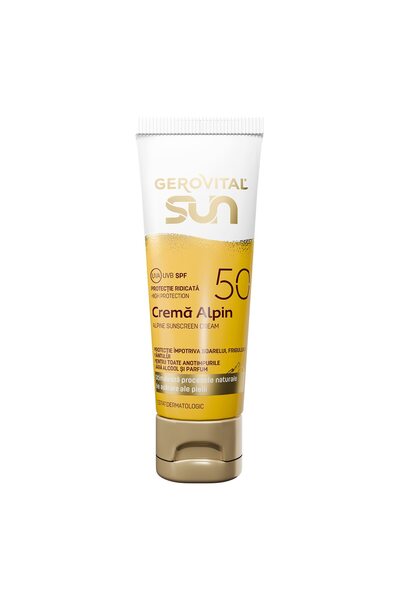 GEROVITAL Crema de fata cu SPF 50 Alpin Sun, 50 ml,