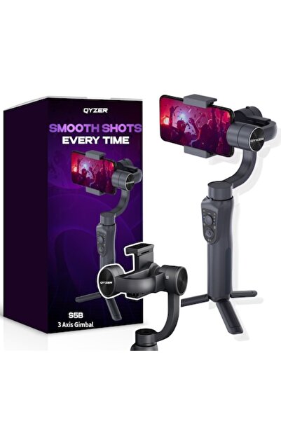 QYZER ®   Σταθεροποιητής Gimbal Τηλεφώνου 3 Αξόνων με Μπαταρία 4000mAh, Bluet...