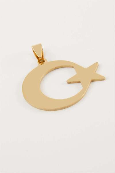 Marsilyan Moon Star Steel Pendant 2.5 cm Ilkel-Bjt940