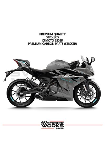 ARONA ملصق CFMOTO 250SR مصنوع من رقائق الكربون لتزيين الجزء الأمامي من الرفرف