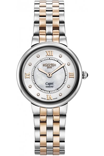 Roamer ceas de damă 859845 49 29 50 — clasic, aur roz cu diamante