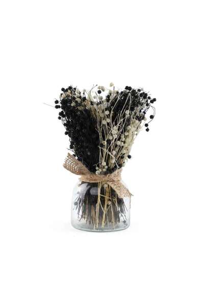 PAN HOME Tessi Dried Bouquet in Glass Jar H25cm - Black