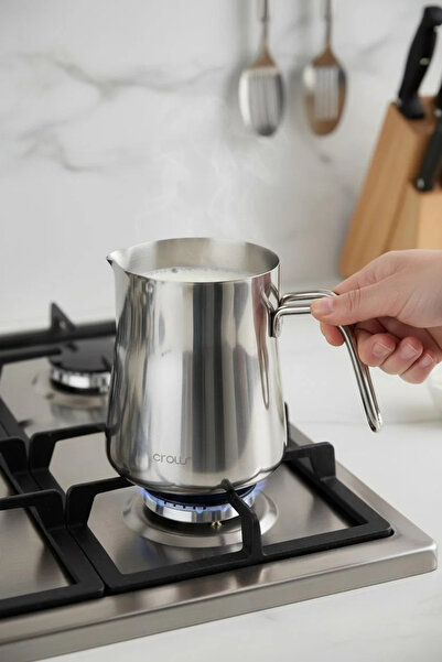 Bereketli Store Arow Medium Size Milk Pot |   Stainless Steel Milk Pot Coffee...