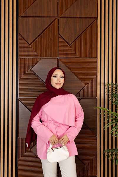 Nergis Neva Butik Tunic with Crossed Belt on the Front