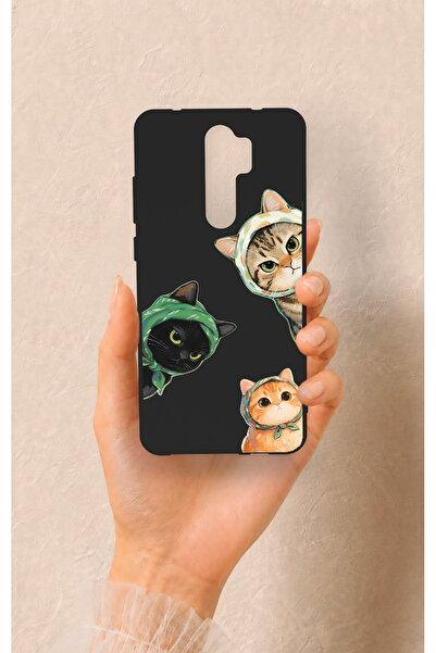 Vip Case Redmi Note 8 Pro Uyumlu Kedi Ekibi Desenli Silikon Kılıf