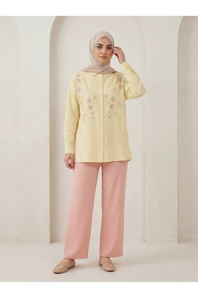 BURRASCA Embroidered Stone Linen Suit