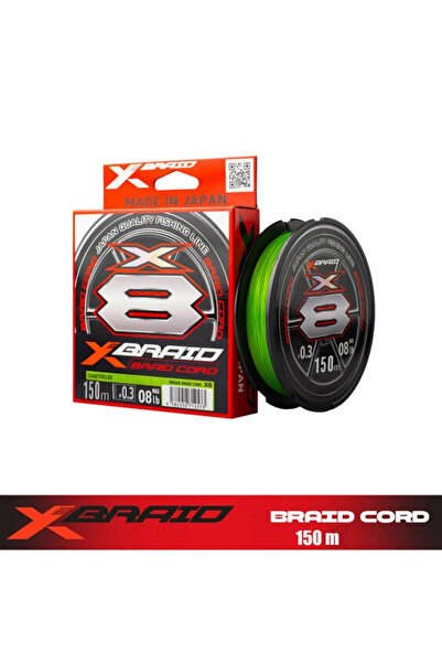 YGK X035 BRAID CORD PE X8 150M 3.6KG 0.09MM FLUO GREEN AJI LRF İP MİSİNA