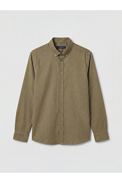 LC Waikiki Ozmarka New Season Standard Fit Wool Blend Men's Shirt