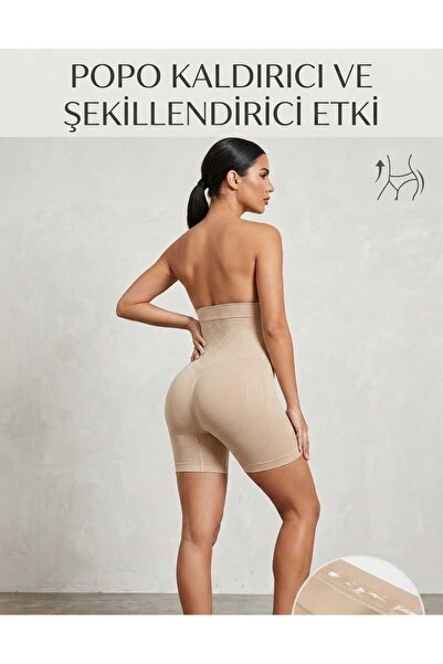 olenya Basen Toparlayıcı Bel Kalça Sıkılaştırıcı Yüksek Bel Paçalı Korse Tayt