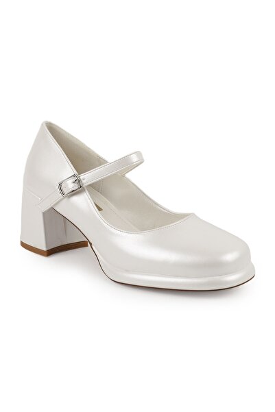 Libero Women's Mary Jane Heeled Shoes with Thick Block Heel and Closed Toe Cl...