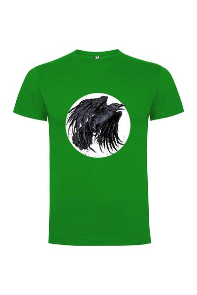 iLovePrints Eerie Raven Circle Tshirt