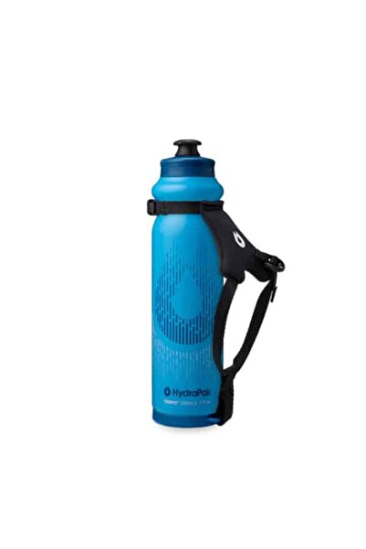 Hydrapak زجاجة مياه تيمبو برو 525 مل (أزرق)، زجاجة ضغط مريحة مع حزام معصم قاب...