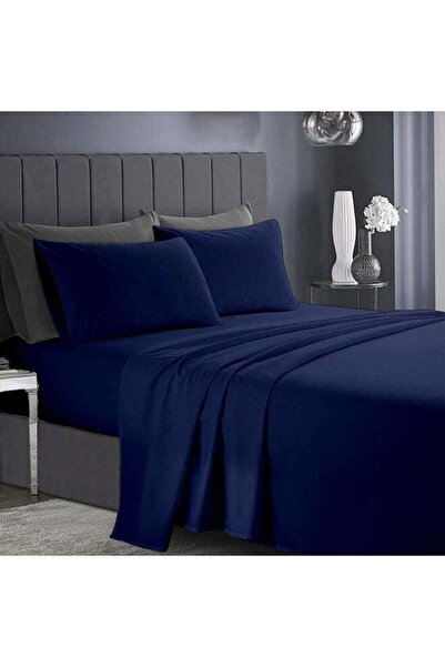 Infinitee Xclusives Queen Bed Sheet Set Navy Blue – 4 Piece Bedding Set, Soft...