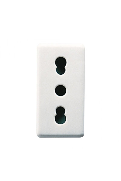 Gewiss Priza modulara standard 16A, 2P+E, GW20203, alb, 1 modul, 1 buc