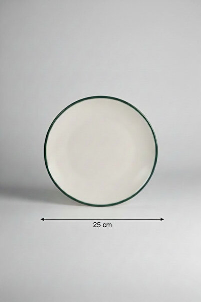 rinart Set of 6 Valencia Serving Plates 25cm Rim Green