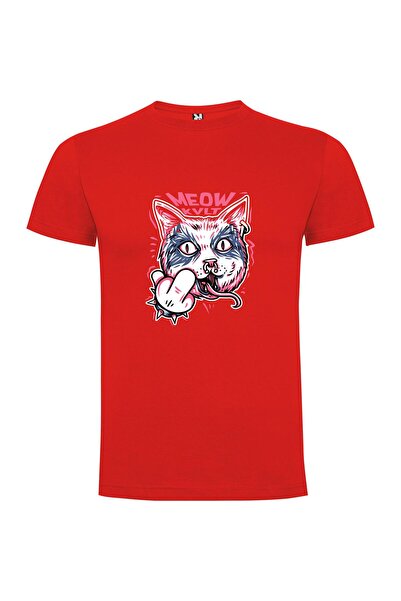 iLovePrints Fluffy Metal Cat Meow Tshirt