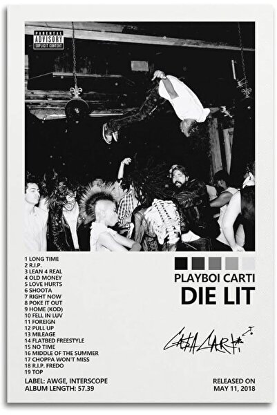 ESSESORIES Playboi Carti Die Lit Album Cover Music Poster Wall Art Room Decor...