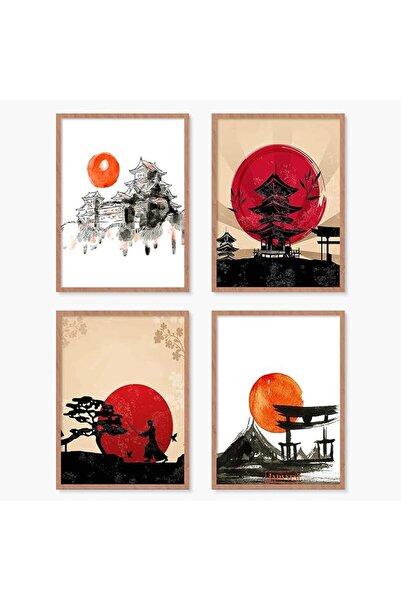 ESSESORIES Japanese 4, Modern Minimalist Asian Oriental Aesthetic Poster Wall...