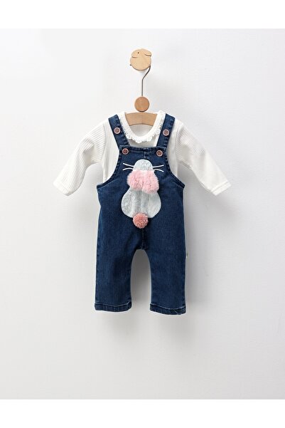MiniKids Set cu salopeta de blug+bluza Simina, albastru