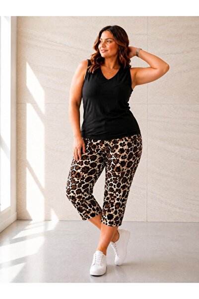 Vinola Plus Size Lycra Viscose Combed Cotton Fabric Comfortable Cut Capri Set
