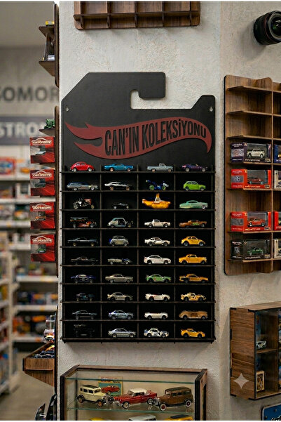 My Kids Room Kişiye Özel İsimlikli Araba Rafı 40'lı (HOTWHEELS VE MATCBOX ARA...