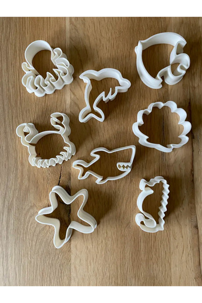 PAİPLAYSHOP 8-Piece Cookie Mold - Sea Animal Shaped Cookie Molds 8 Pieces