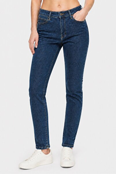 Lee Women Skinny Fit High Waist Washed Denim Jeans, Navy