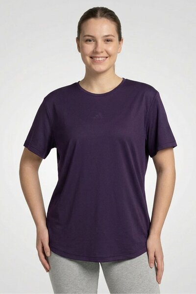 adidas Women Sportswear Fit Short Sleeve Outdoor T-Shirt, Purple