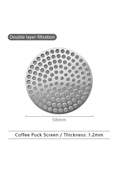 choice2 58mm Filter Screen 51/53/58mm Reusable Coffee Puck Screen 304 Stainle...