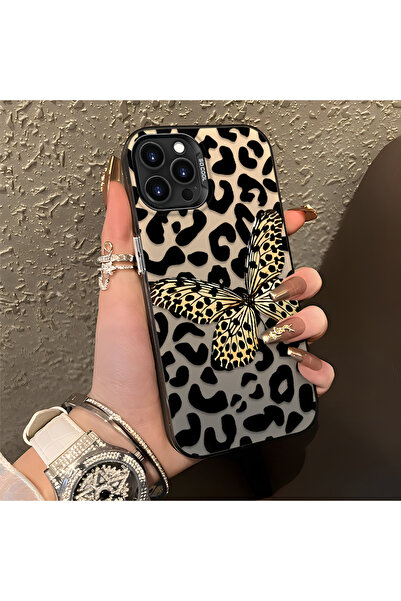 PATTERNOVA iPhone 15 Pro Uyumlu Nazarik Kelebek Desenli, Tam Kaplama Koruma, ...
