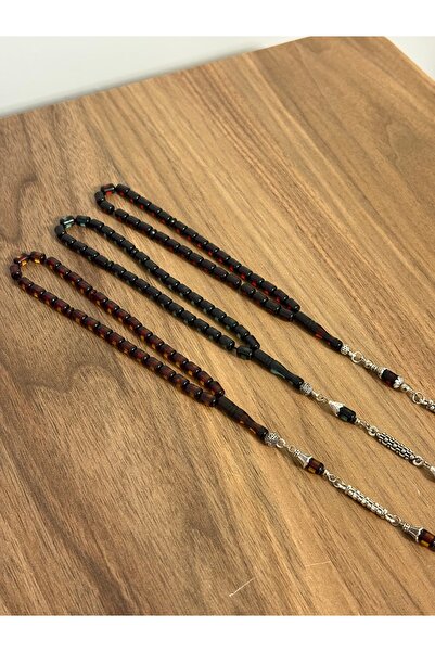 tesbihciniz 3-Piece Vernier Ankle-Length Powder Amber Prayer Beads Set