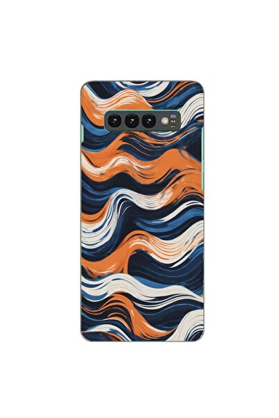 OEM Husa compatibila cu Samsung Galaxy S10 Silicon Gel Tpu Model Abstract Cra...