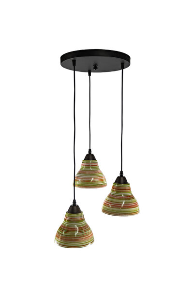 ARlight PDA 2942-3 # Ροζετα 3/Φ με Γυαλια Ριγα 2 Χρωματα 3xε14 0101604