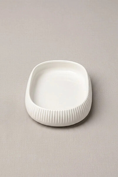 Bereketli Store Acar Oval Line Detailed Porcelain Presentation and Serving Pl...