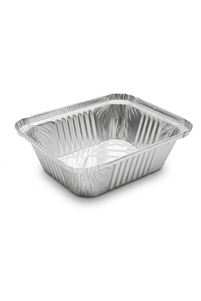 sunpack Deep Aluminum Rectangular Tray with Lid – Pack of 50
