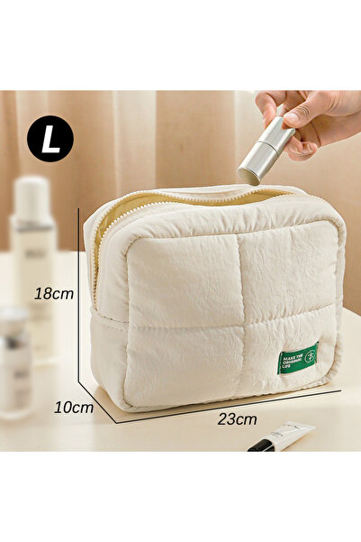 Choice1 White L 01 Must-have nylon waterproof cosmetic handbag for travel, a ...