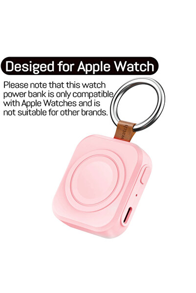 Choice Pink Portable Magnetic Watch Wireless Fast Charger For Watch Series 10...