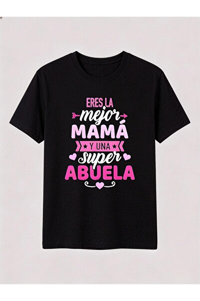 NOURAM Men Women'S Summer T-Shirt You Are The Best Mom Super Grandma Pink Tex...