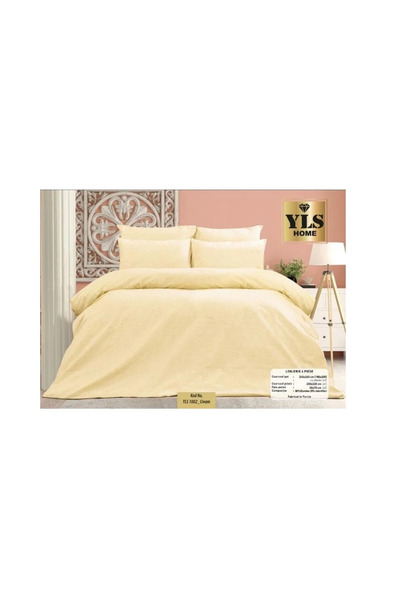 yls home Lenjerie pentru pat dubla 4 piese, 2 persoane , 220X240 cm