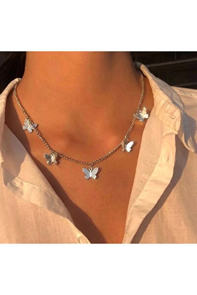 Shiklik Elegant Butterfly Figured Model Chain Necklace