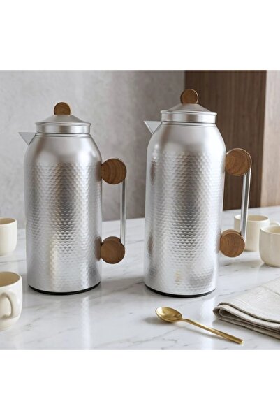 Al Hadaya Mall Trams Stainless Steel and Wood Design Elegance Set - Matte Sil...