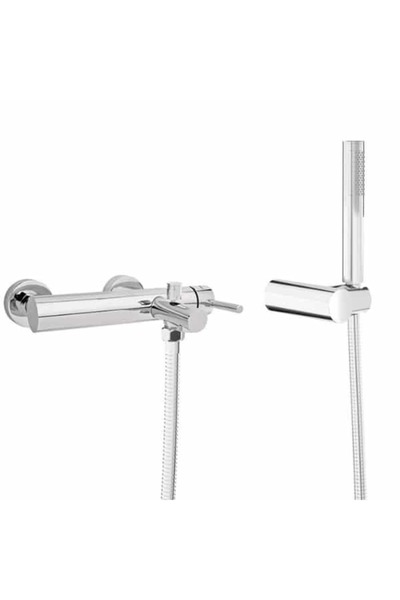 BOET Baterie de duș monocomandă TUBE CHROME cu set de duș