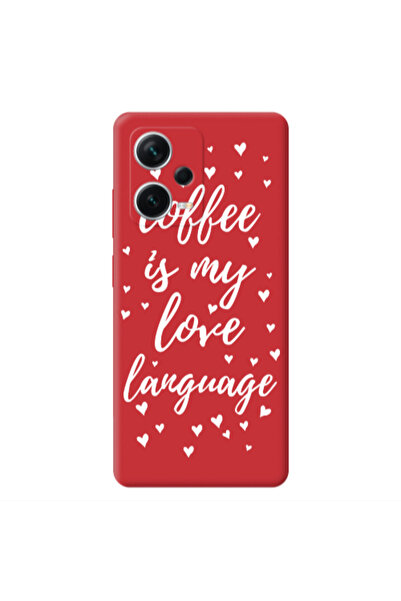 Other Xiaomi Poco X5 Coffe is my love language Red Colored Silicone TPU Θήκη