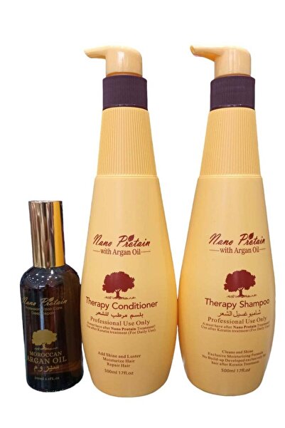 nano protain Nano Protein Shampoo 500ml Conditioner 500ml & Serum 100ml with ...