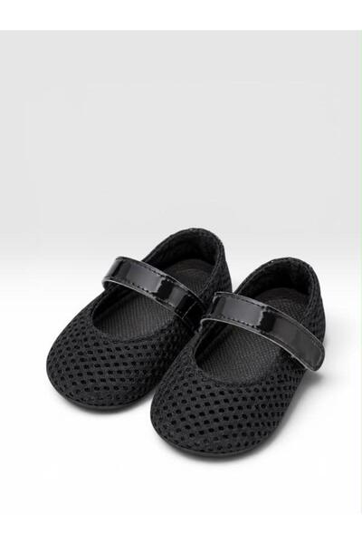 Che Sara Breathable Fabric Baby First Step Shoes Black Color Orthopedic Non-S...