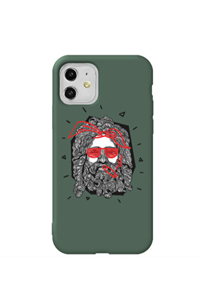 Other Apple iPhone 11 Cool glasses Dark Green Colored Silicone TPU Θήκη