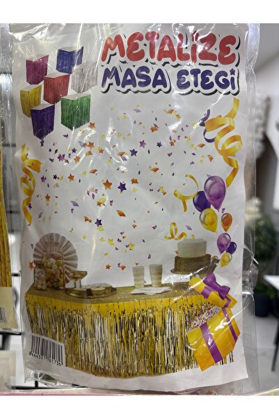 Metalize Gümüş Masa Eteği