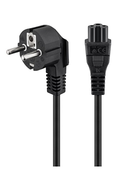 goobay καλώδιο τροφοδοσίας 44877, γωνιακό, 0.75mm², 3m, μαύρο